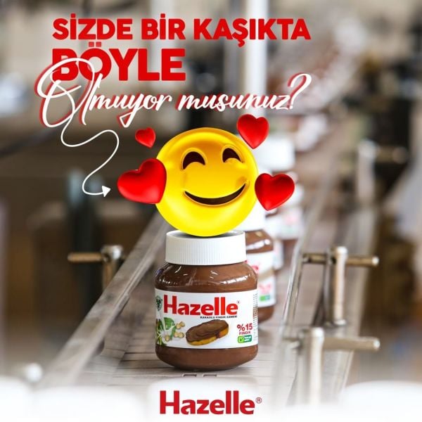 Hazelle Kakaolu Fındık Ezmesi 350g (%15 Fındıklı) Cam kavanoz