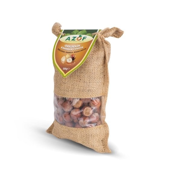 AZOF Organik Kabuklu Fındık 500gr