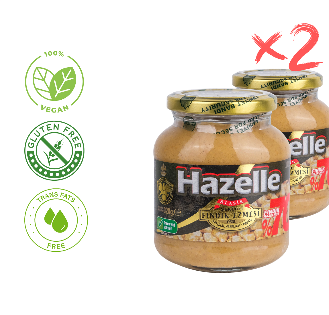 Hazelle Şekerli Fındık Ezmesi 320g X 2 adet